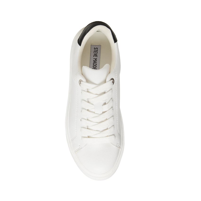 White Steve Madden Catcher Women's Sneakers | PH 8957PUF